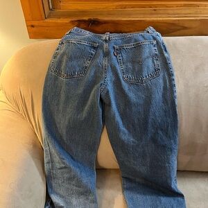 High Rise Blue Jeans